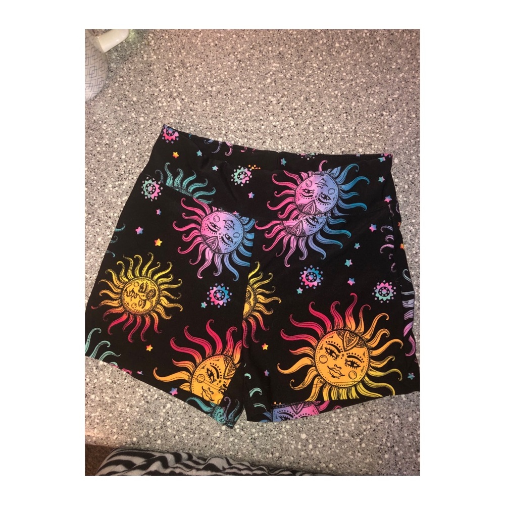 Sun and moon shorts.